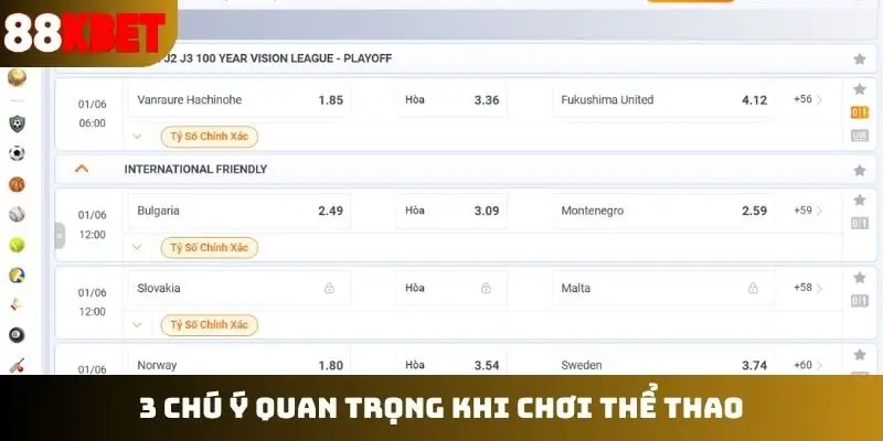 3 chú ý quan trọng khi chơi thể thao