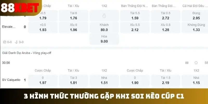 3 hình thức thường gặp khi soi kèo cúp C1