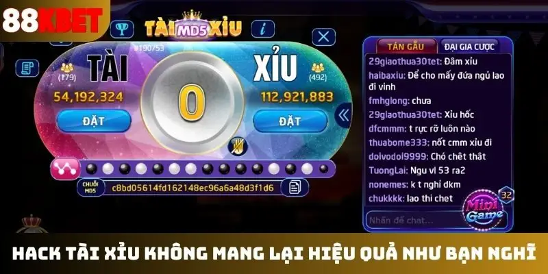 Hack tài xỉu không mang lại hiệu quả như bạn nghĩ