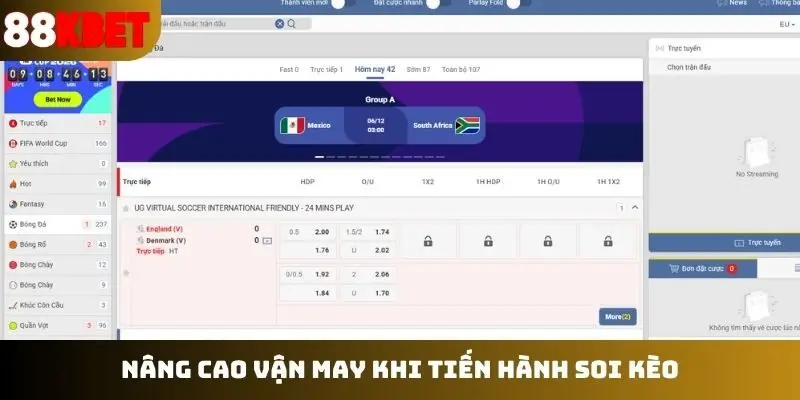 Nâng cao vận may khi tiến hành soi kèo